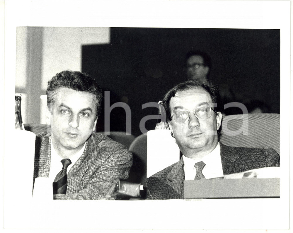 1985 ca MILANO - PSI Carlo TOGNOLI in platea con Ugo FINETTI *Foto 25x20 cm