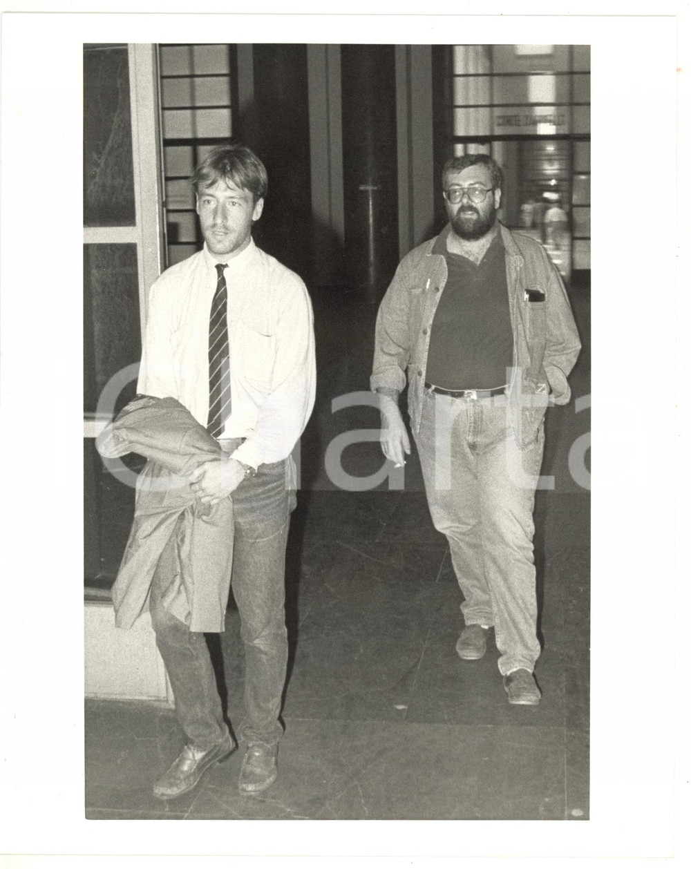 1987 MILANO Umberto GAY e Fabio POLETTI giornalisti di Radio Popolare *Foto