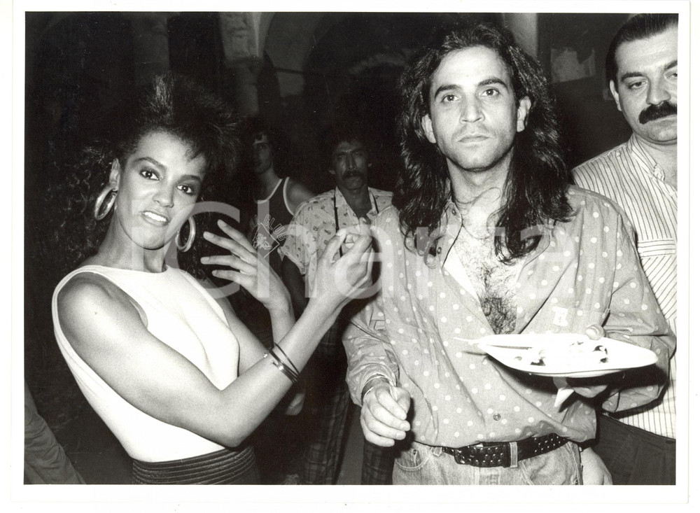 1985 ca COSTUME Ritratto di Tracy SPENCER a un party *Foto 24x18 cm