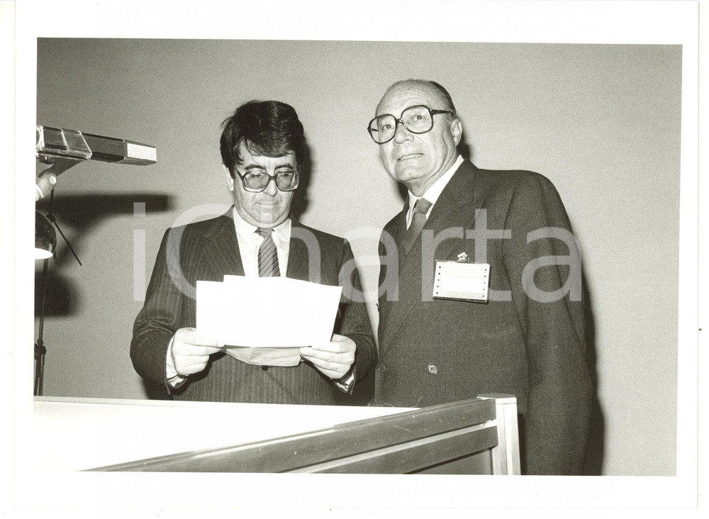 1984 CONFINDUSTRIA Incontro sul futuro - Walter MANDELLI con Vittorio MERLONI