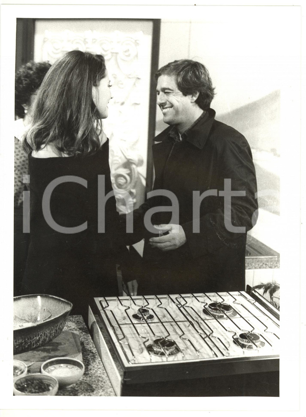 1985 ca RAI DUE - CHE FAI, MANGI? Laura LATTUADA con Giovanni MINOLI *Foto