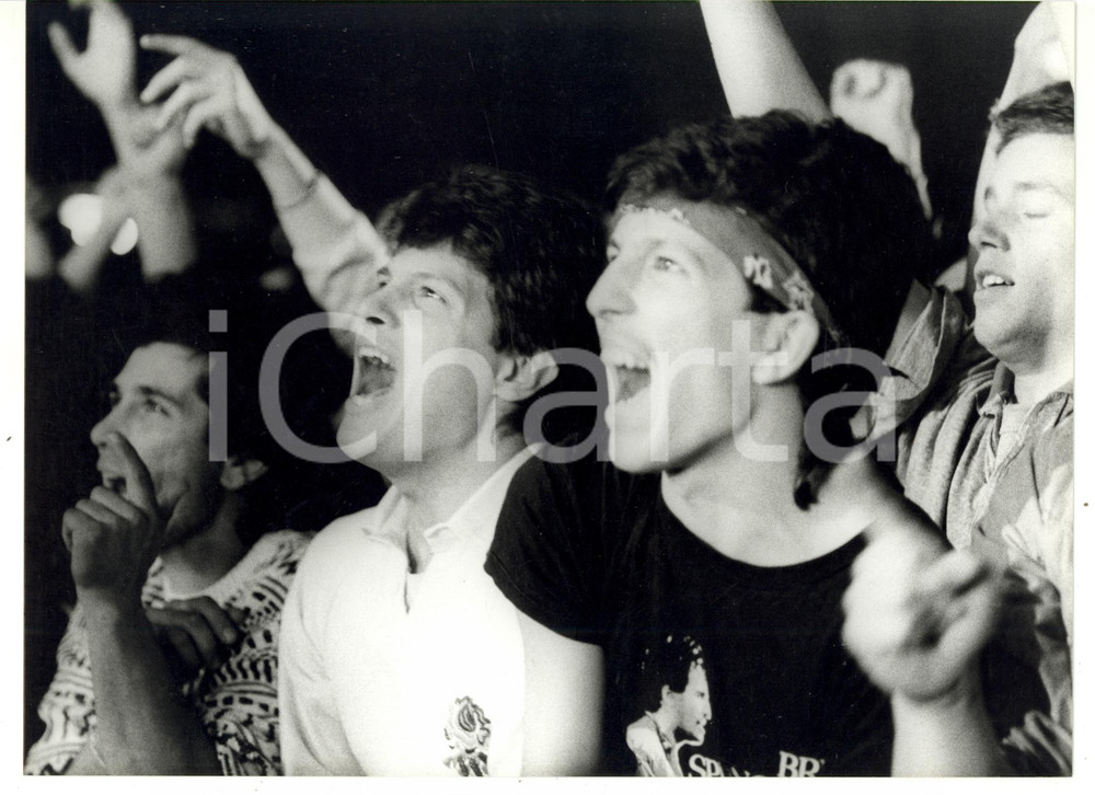 1990 ca MUSICA Fan al concerto Bruce Springsteen *Foto VINTAGE 24x18 cm