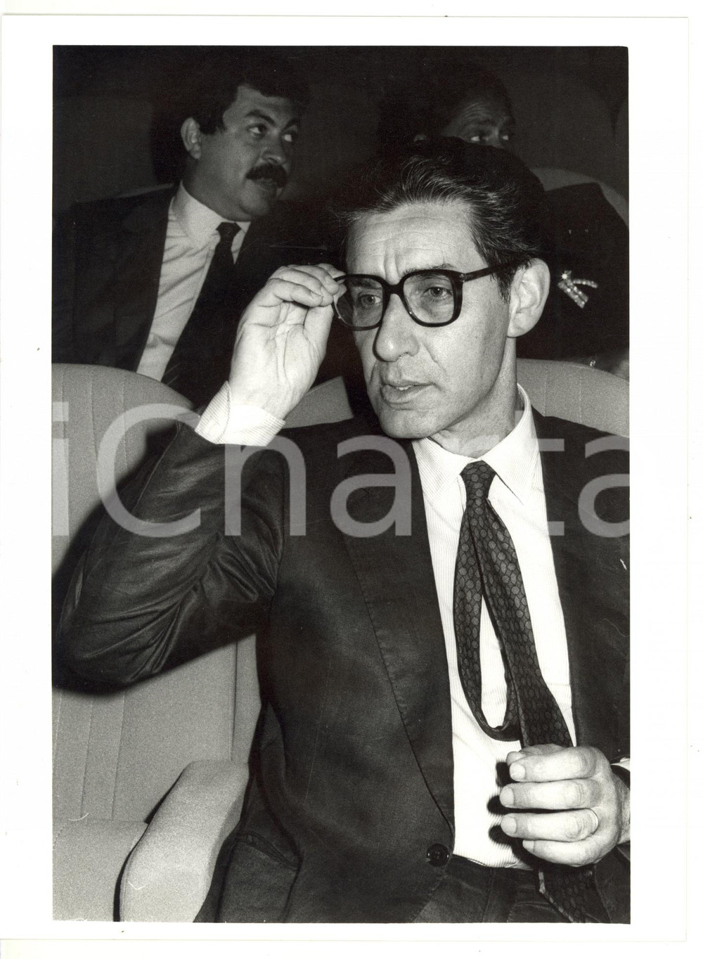 Fotografia d epoca originale 1990 ca POLITICA  PCI Stefano RODOTA  in platea Foto VINTAGE 24x18 cm 1