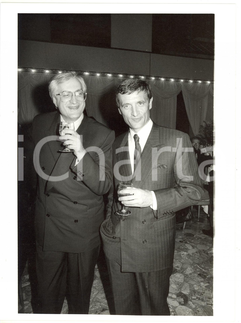 Fotografia d epoca originale 1986 VENEZIA  CINEMA FranÃ§ois LEOTARD a cena con il regista Bertrand TAVERNIER 1