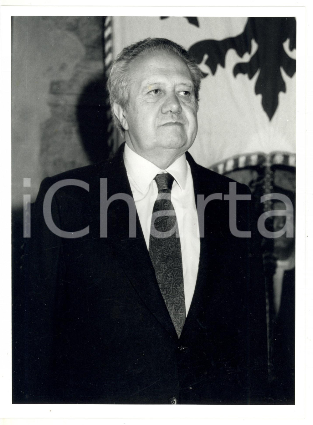 1991 FIRENZE Palazzo Vecchio - Ritratto di Mário SOARES (1) *Foto 18x24 cm