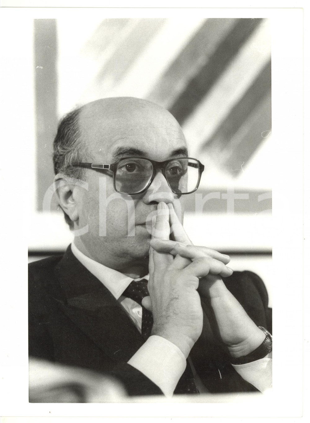 1990 ca MILANO - DC Ritratto di Ciriaco DE MITA - Fotografia VINTAGE 18x24 cm