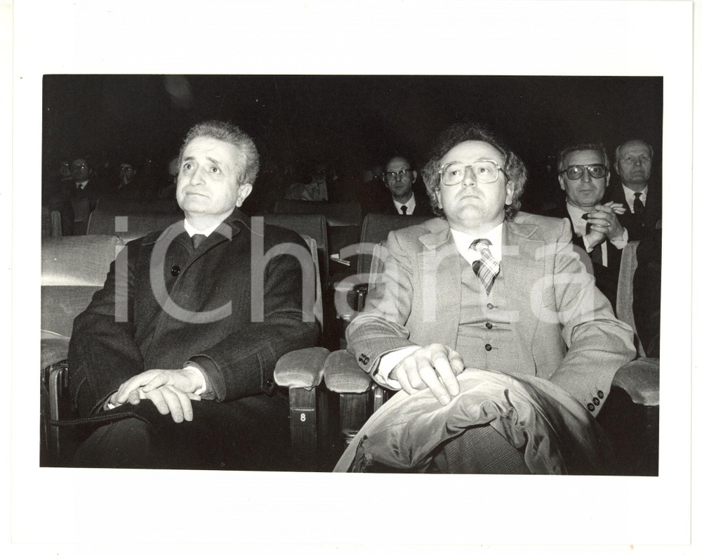 1985 ca MILANO Convegno DC - On. Vittorino COLOMBO in platea *Fotografia 25x20