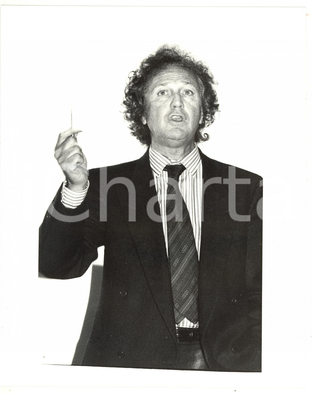 1985 ca MILANO Ritratto del professor Carlo Maria GUERCI - Foto VINTAGE 20x25