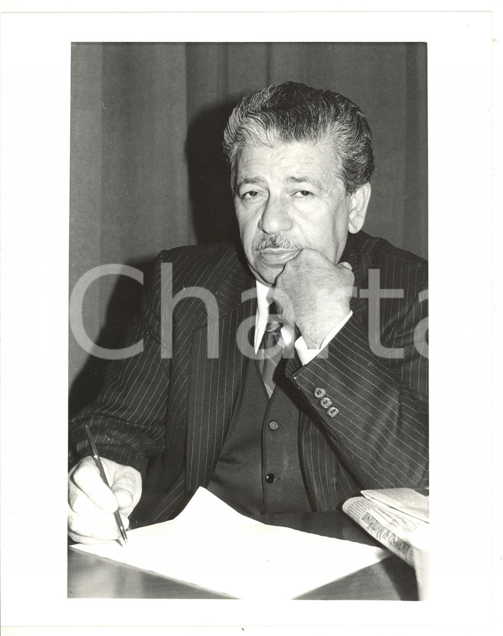 1988 MILANO - OLP Ritratto di Fayez Abu RAHMEH durante conferenza - Foto 20x25