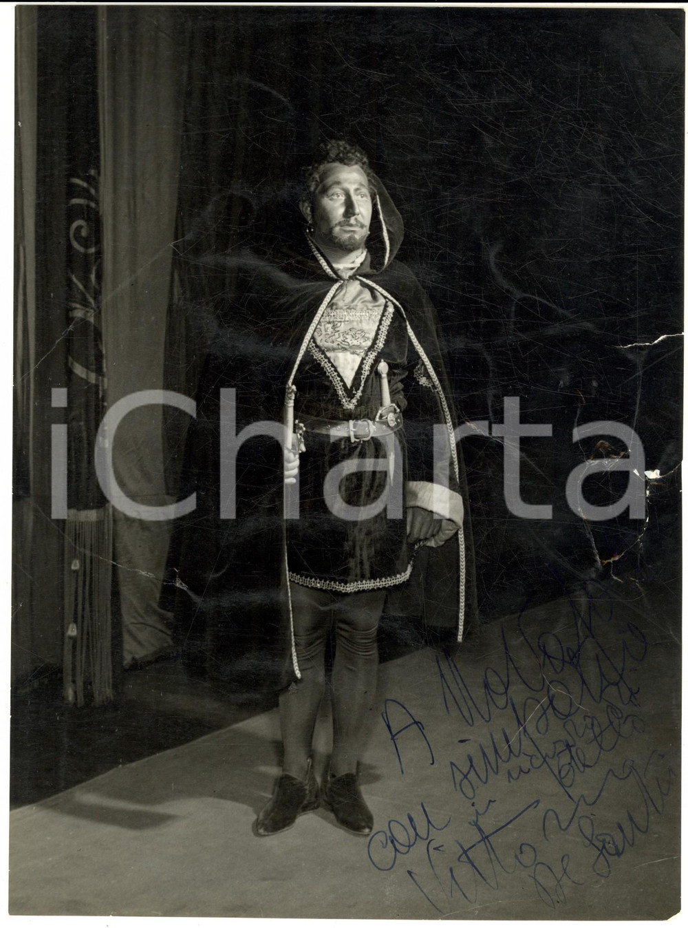 1953 BRESCIA LIRICA "Otello"- Vittorio DE SANTIS *Foto AUTOGRAFO DANNEGGIATA