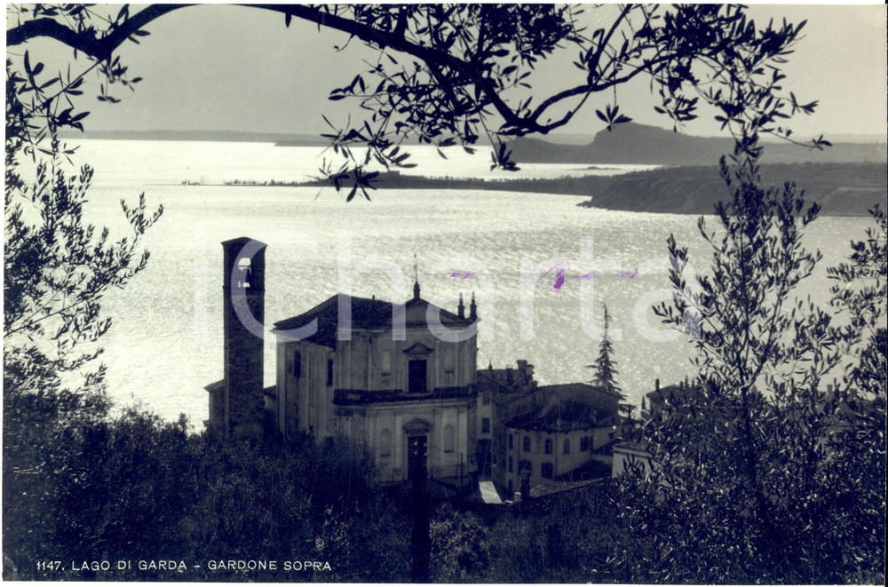 1960 ca GARDONE DI SOPRA Veduta con il LAGO DI GARDA - Foto ARTISTICA 23x15 cm