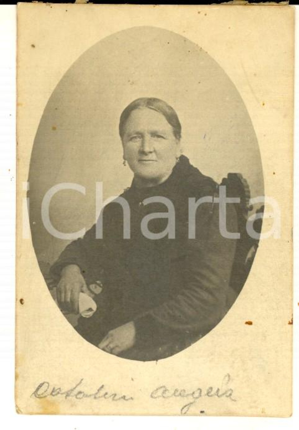 1900 ca CAMIGNONE (BS) Ritratto Angela CATTALINI *Foto DANNEGGIATA 6x8 cm
