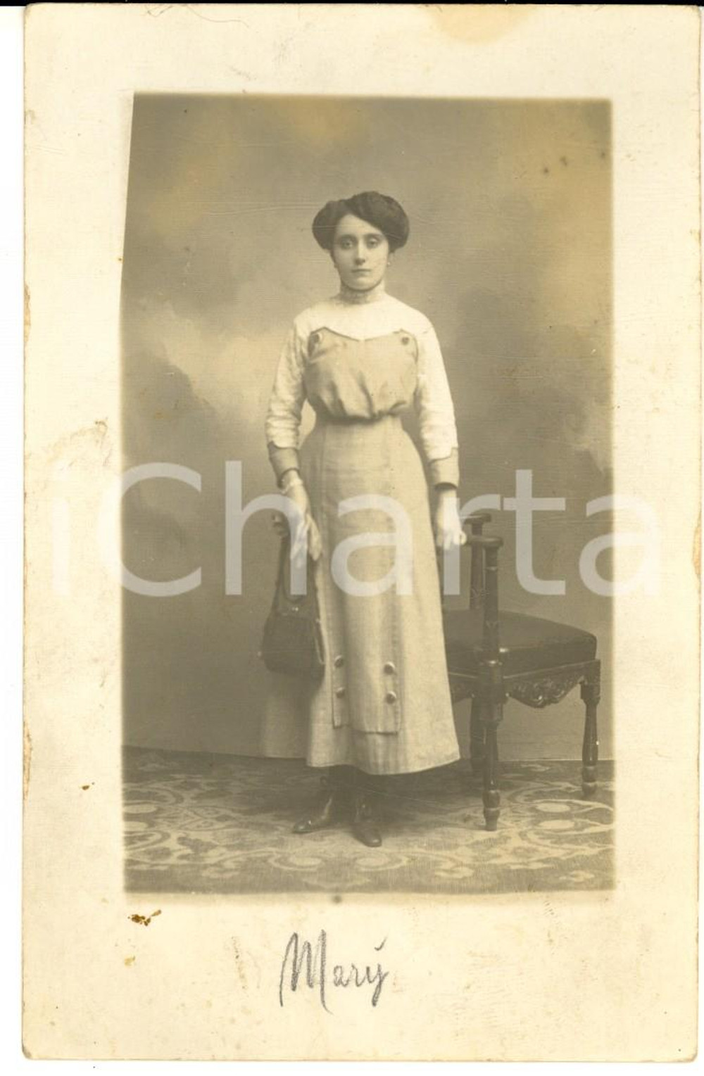 1900 ca BRESCIA Ritratto di Mary SERAFINI dal Tirolo - Foto VINTAGE cartolina