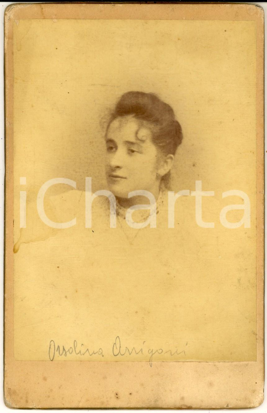 1880 ca BIASCA (SVIZZERA) Ritratto di Orsolina ARRIGONI *Foto Giuseppe MACCHELLI