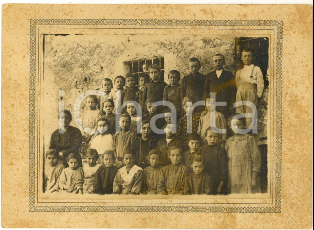 1900 ca Area di BRESCIA Ritratto di una classe elementare *Foto VINTAGE 24x18 cm