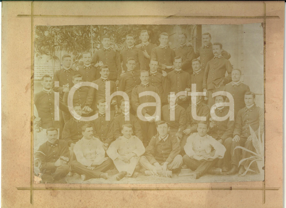 1900 ca PAVIA 1° Reggimento GENIO - Ritratto battaglione - Foto VINTAGE 30x24 cm