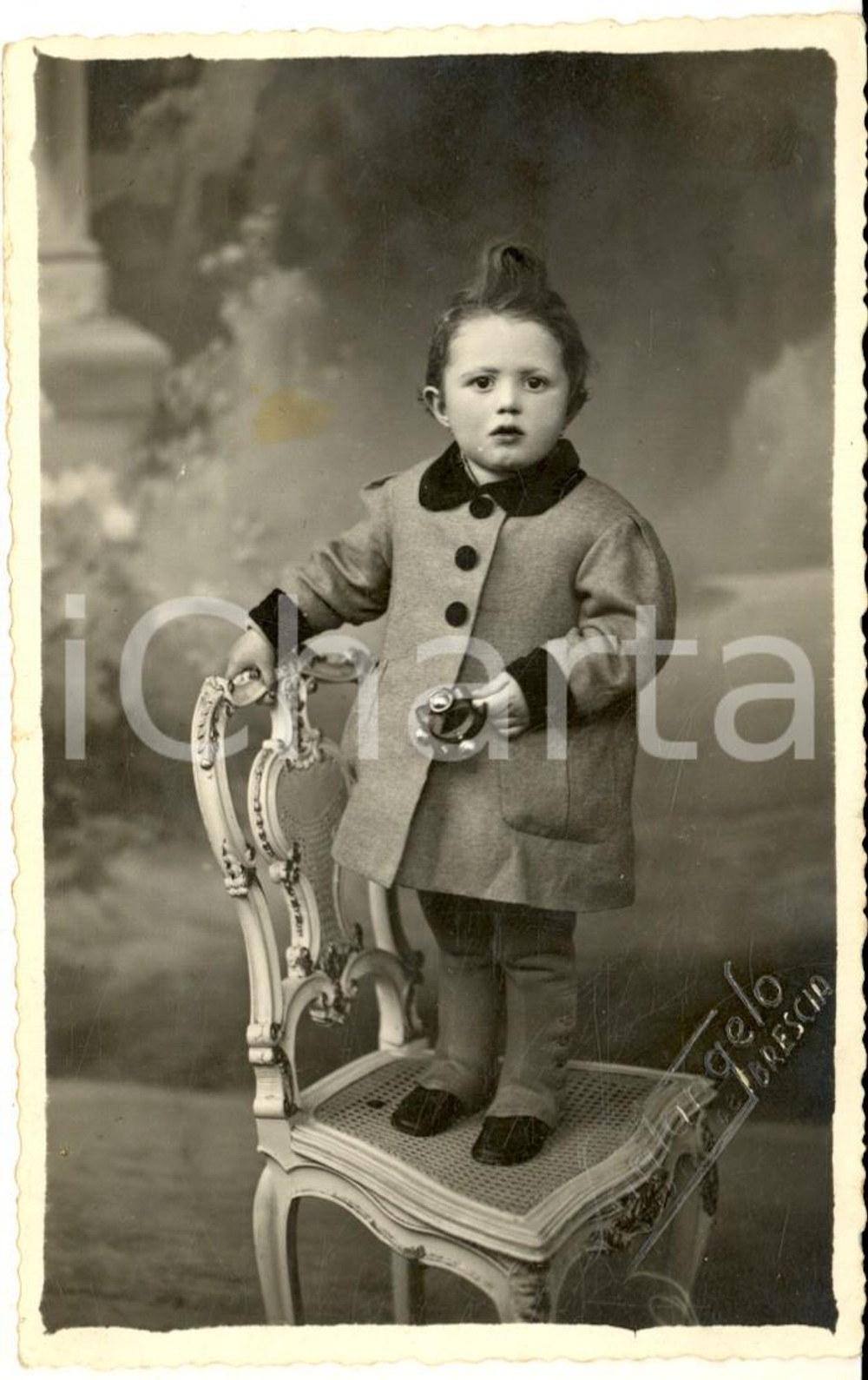1941 BRESCIA Ritratto di bambina con giocattolo - Foto cartolina SANTANGELO