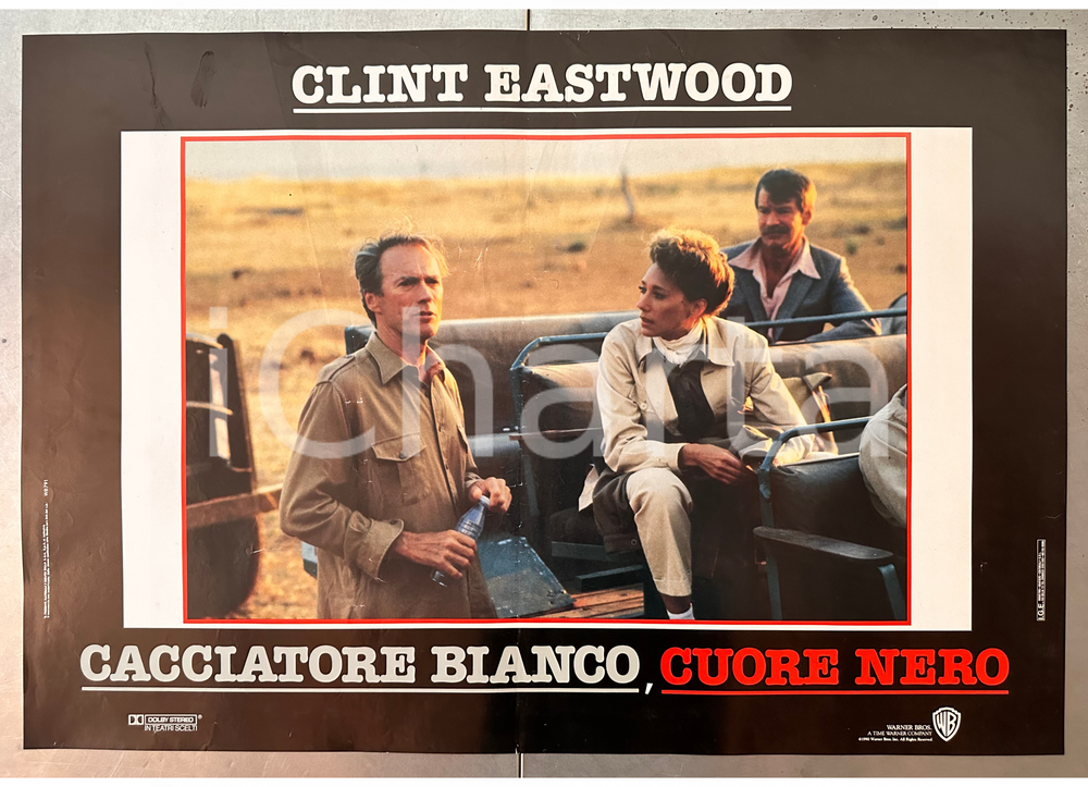 Materiale cinematografico d’epoca 1990 Clint EASTWOOD Cacciatore bianco, cuore nero  Fotobusta poster 1