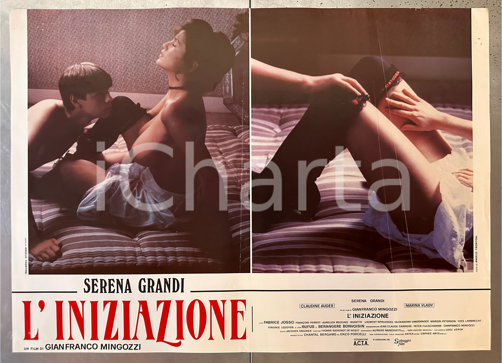 1986 CINEMA EROTICO Serena GRANDI Fabrice JOSSO "L'iniziazione"- Fotobusta
