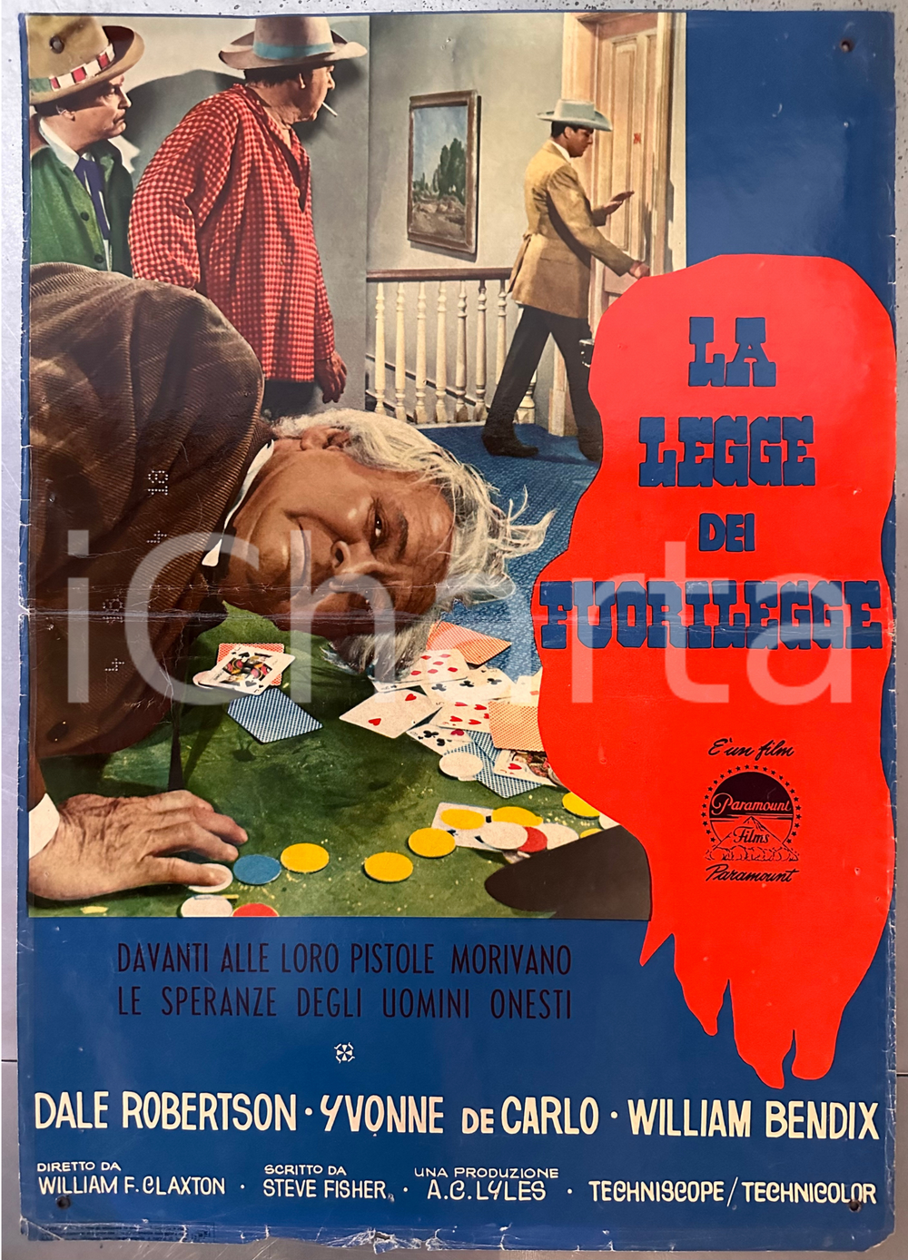 Materiale cinematografico d’epoca 1964 William F. CLAXTON La legge dei fuorilegge Dale ROBERTSON  Fotobusta 1