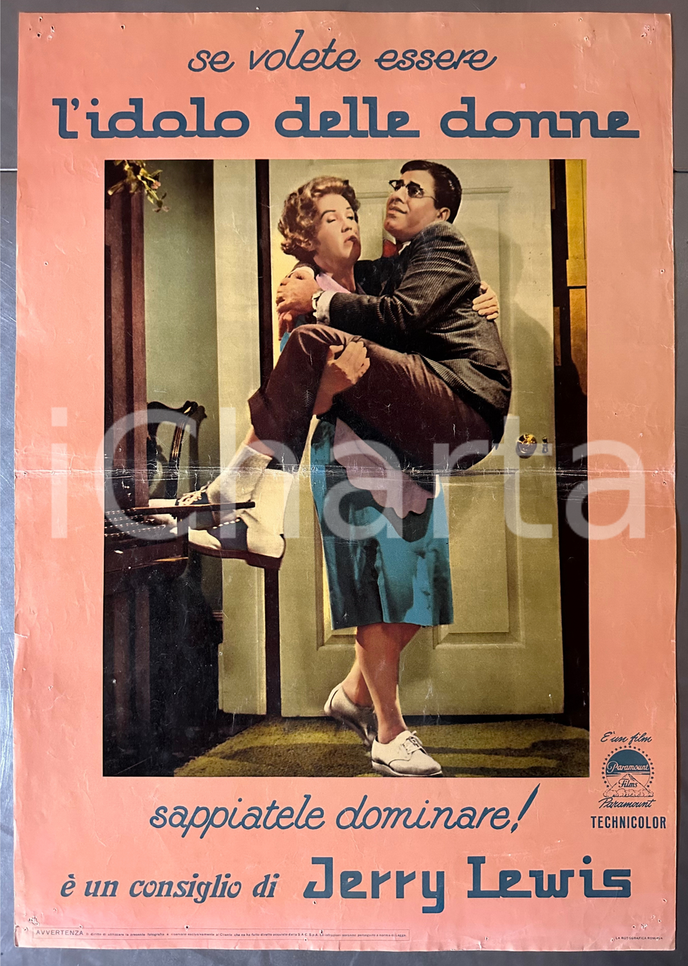 Materiale cinematografico d’epoca 1961 Jerry LEWIS Kathleen FREEMAN L idolo delle donne  Fotobusta 1