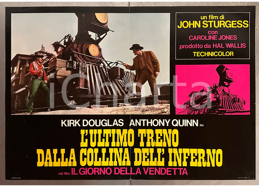 Materiale cinematografico d’epoca 1959 Kirk DOUGLAS Anthony QUINN  Il giorno della vendetta  Fotobusta WESTERN 1
