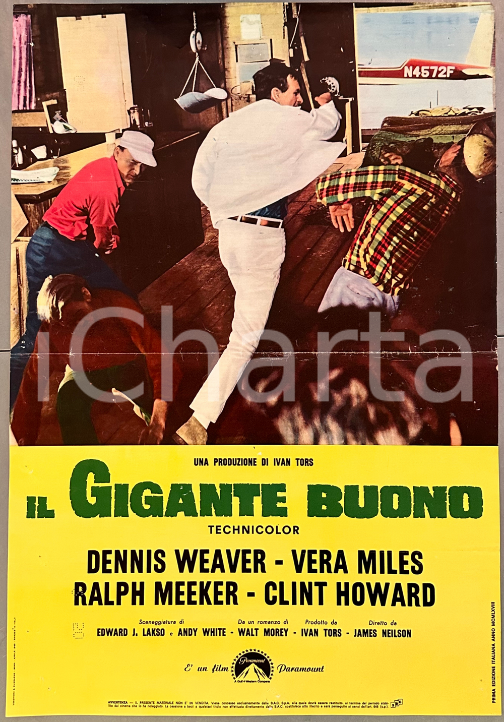 Materiale cinematografico d’epoca 1967 Dennis WEAVER Ralph MEEKER Clint HOWARD Il gigante buono  Fotobusta 1