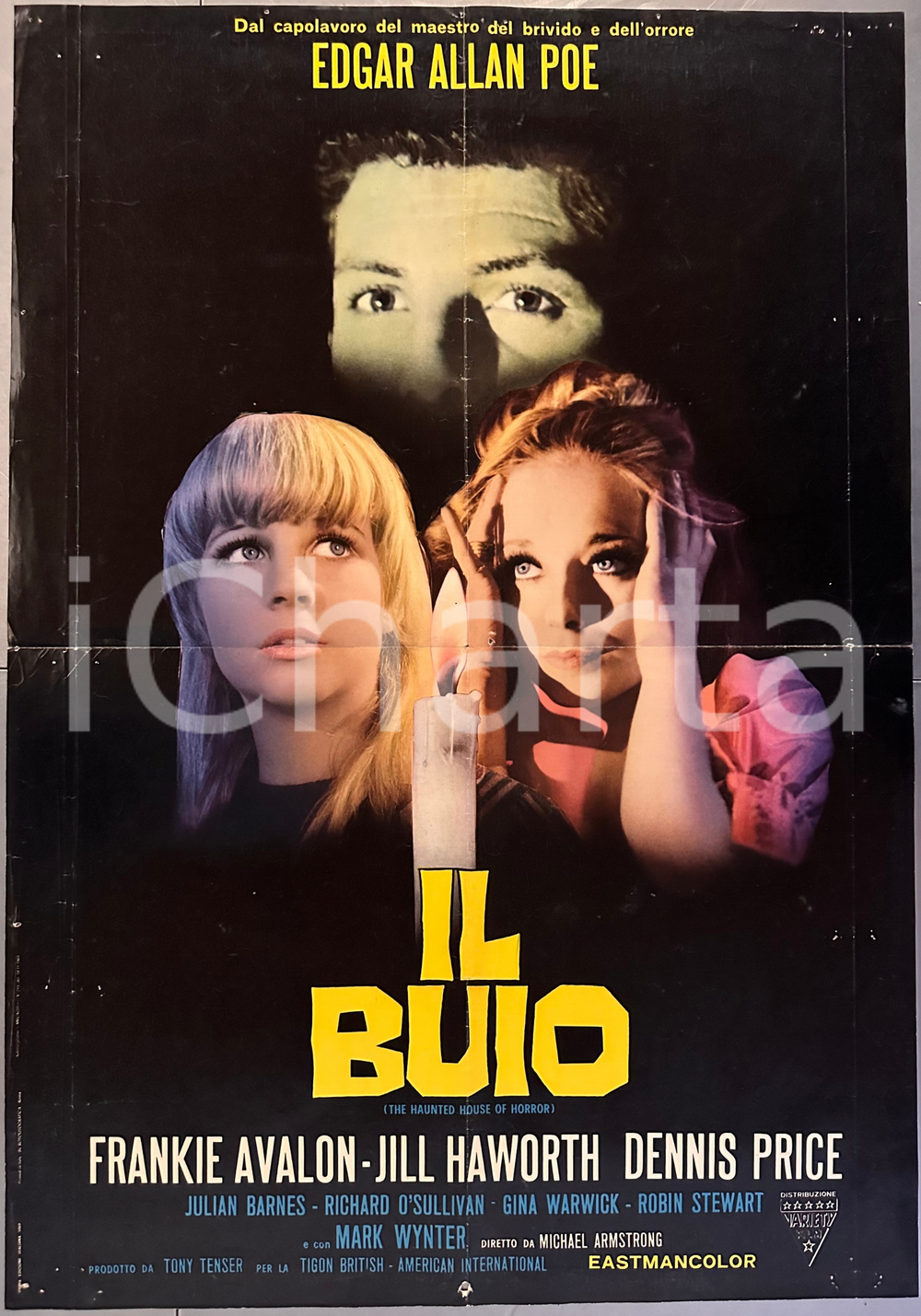 1969 Frankie AVALON Jill HAWORTH Dennis PRICE  "Il buio" - Locandina
