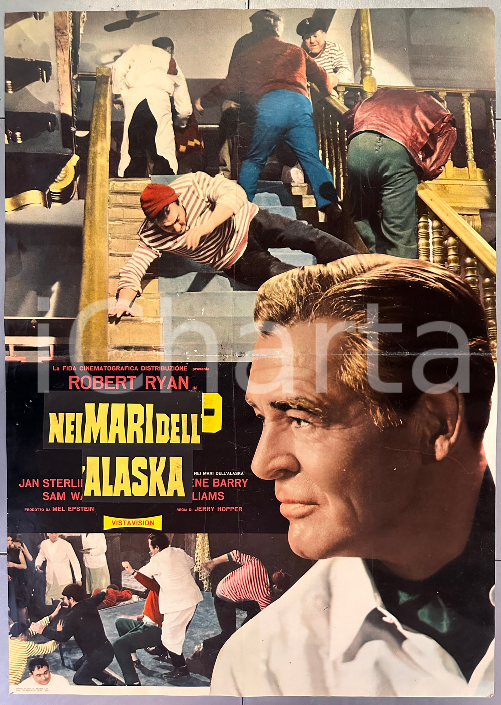 Materiale cinematografico d’epoca 1954 1966 Jerry HOPPER Nei mari dell Alaska Robert RYAN  Fotobusta 1