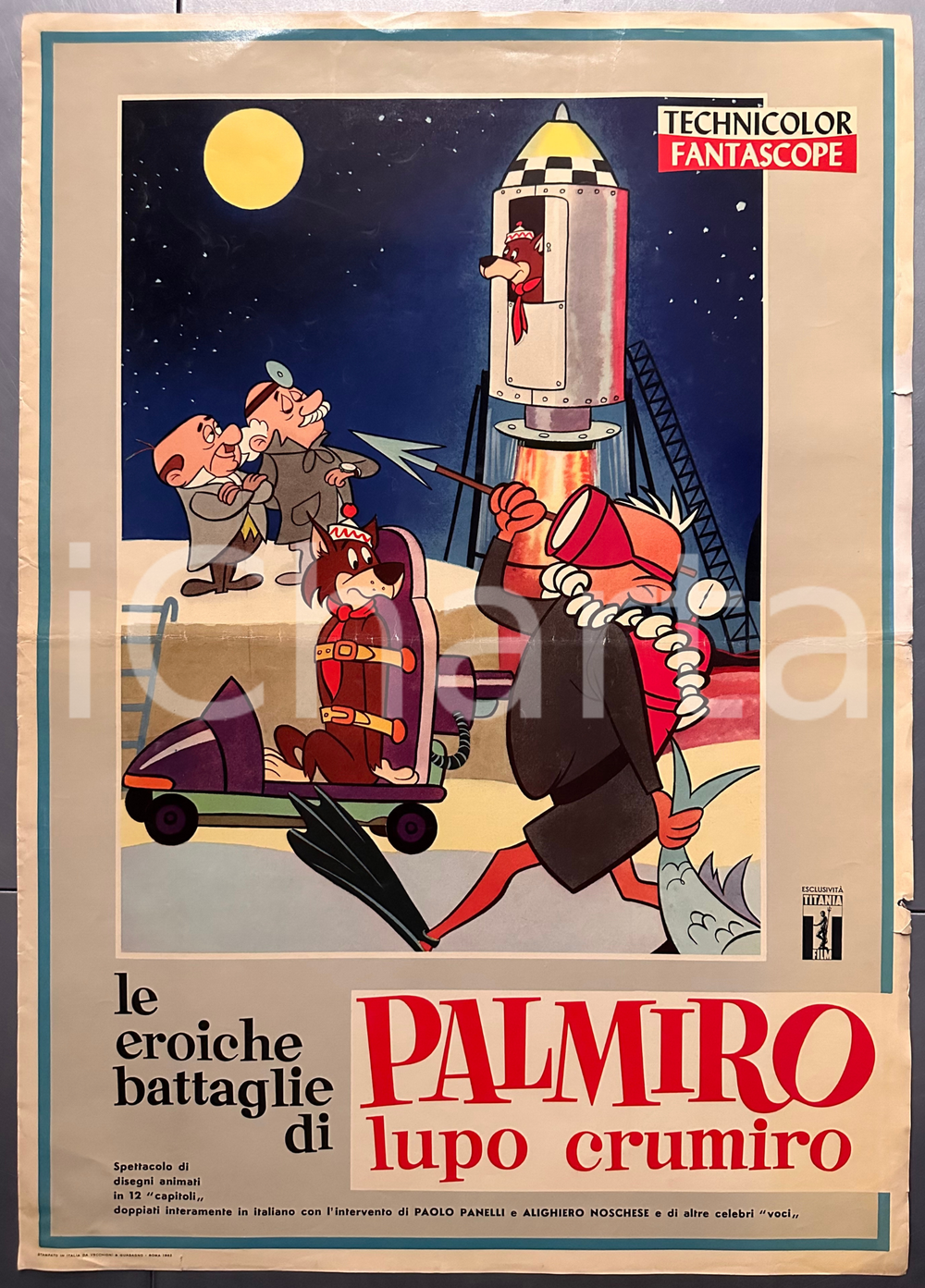 Materiale cinematografico d’epoca 1962 HANNA BARBERA Le eroiche battaglie di Palmiro lupo crumiro Fotobusta 1
