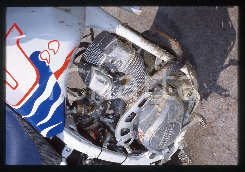 Fotografia d epoca originale GILERA J 125 TRIAL  MOTORI 1995 ca 35 mm vintage slide 3 1
