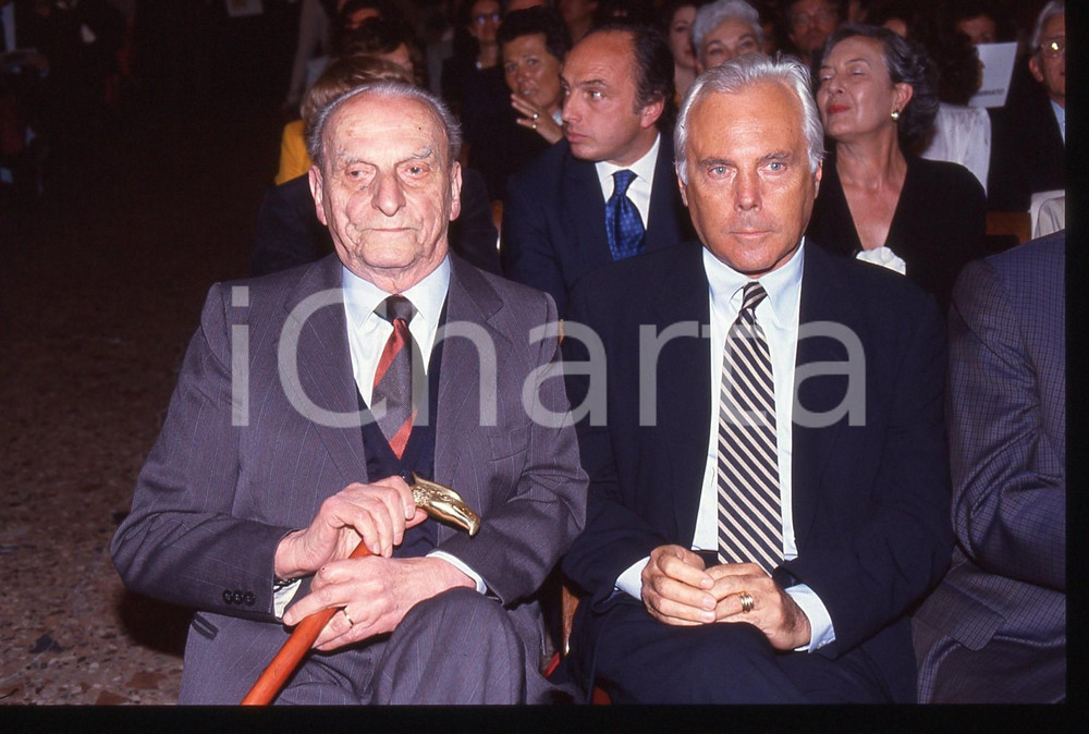 Giorgio ARMANI Norberto BOBBIO ACCADEMIA BRERA MILANO 1993 *35mm vintage slide 9