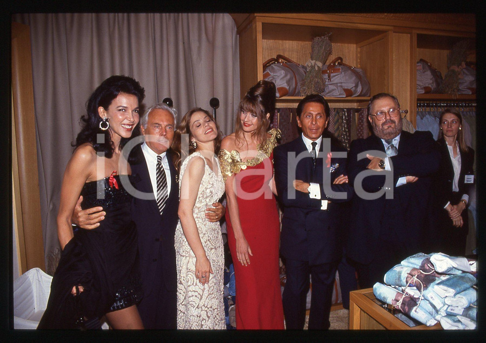 Giorgio ARMANI Ornella MUTI Carol ALT - MILANO 1992 * 35 mm vintage slide 3