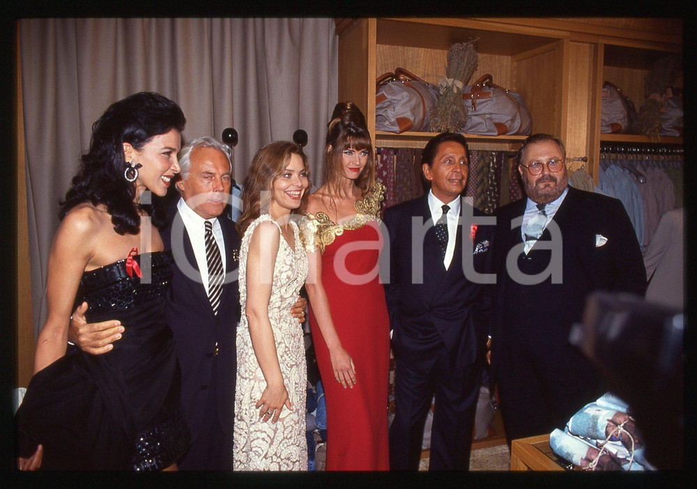 Giorgio ARMANI Ornella MUTI Carol ALT - MILANO 1992 * 35 mm vintage slide 5