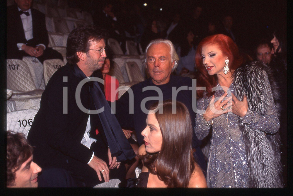 Giorgio ARMANI Eric CLAPTON Ornella MUTI - MILVA - 1995* 35 mm vintage slide 3