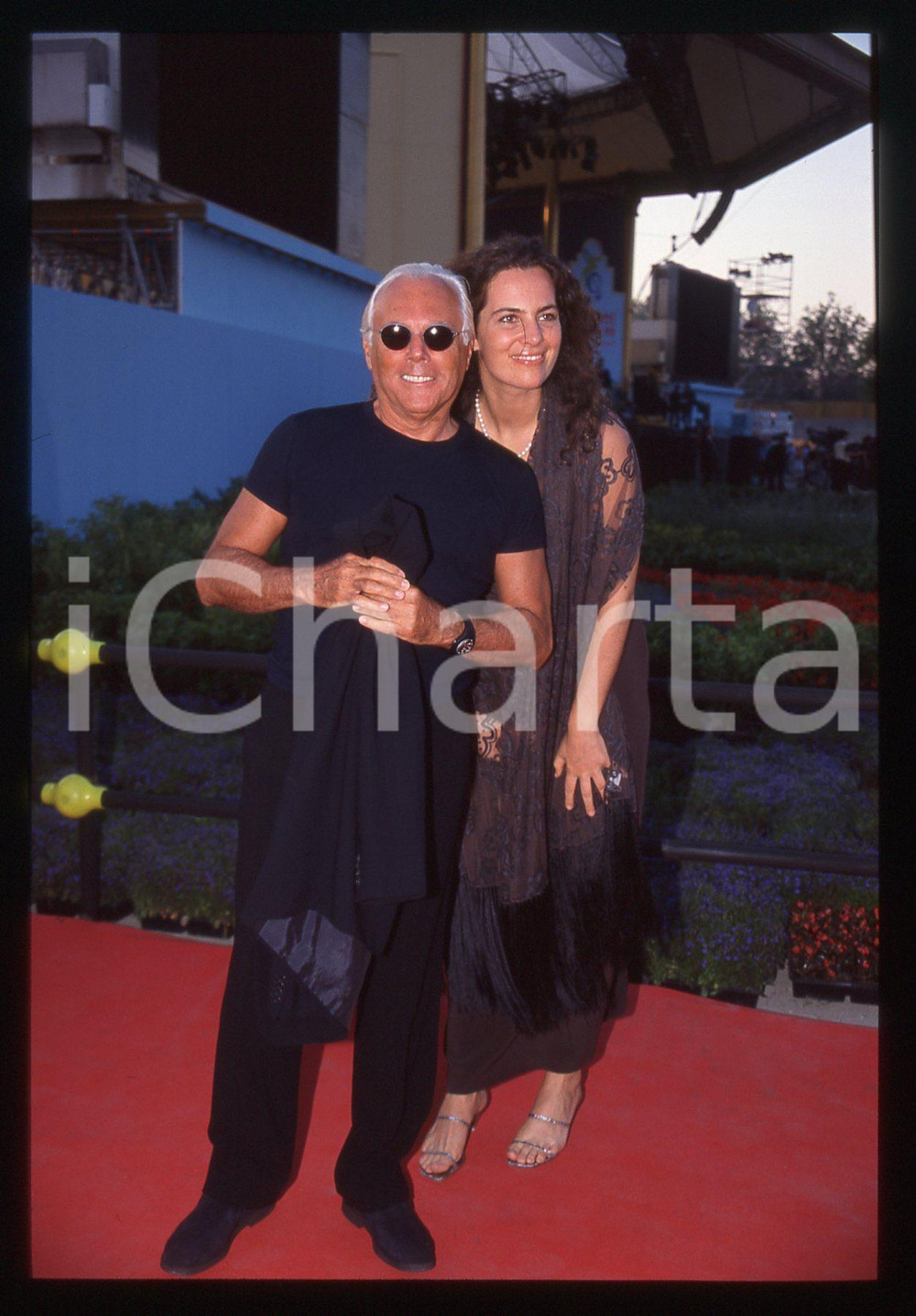 Giorgio e Roberta ARMANI PAVAROTTI & FRIENDS 1999 MODENA * 35 mm vintage slide 4