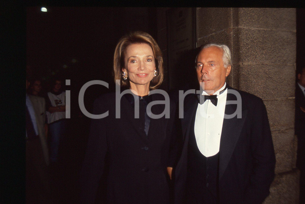 Giorgio ARMANI e Caroline LEE BOUVIER - MILANO 1990 ca * 35 mm vintage slide 10