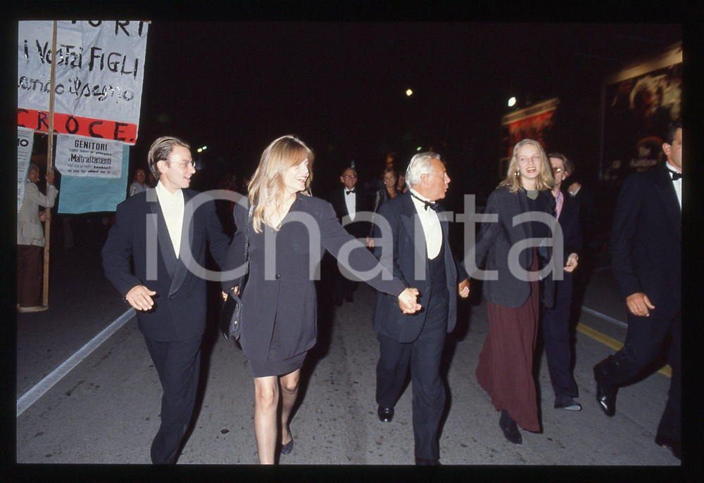 Giorgio ARMANI Michelle PFEIFFER Uma THURMAN  VENEZIA 1990 * 35mm vintage slide