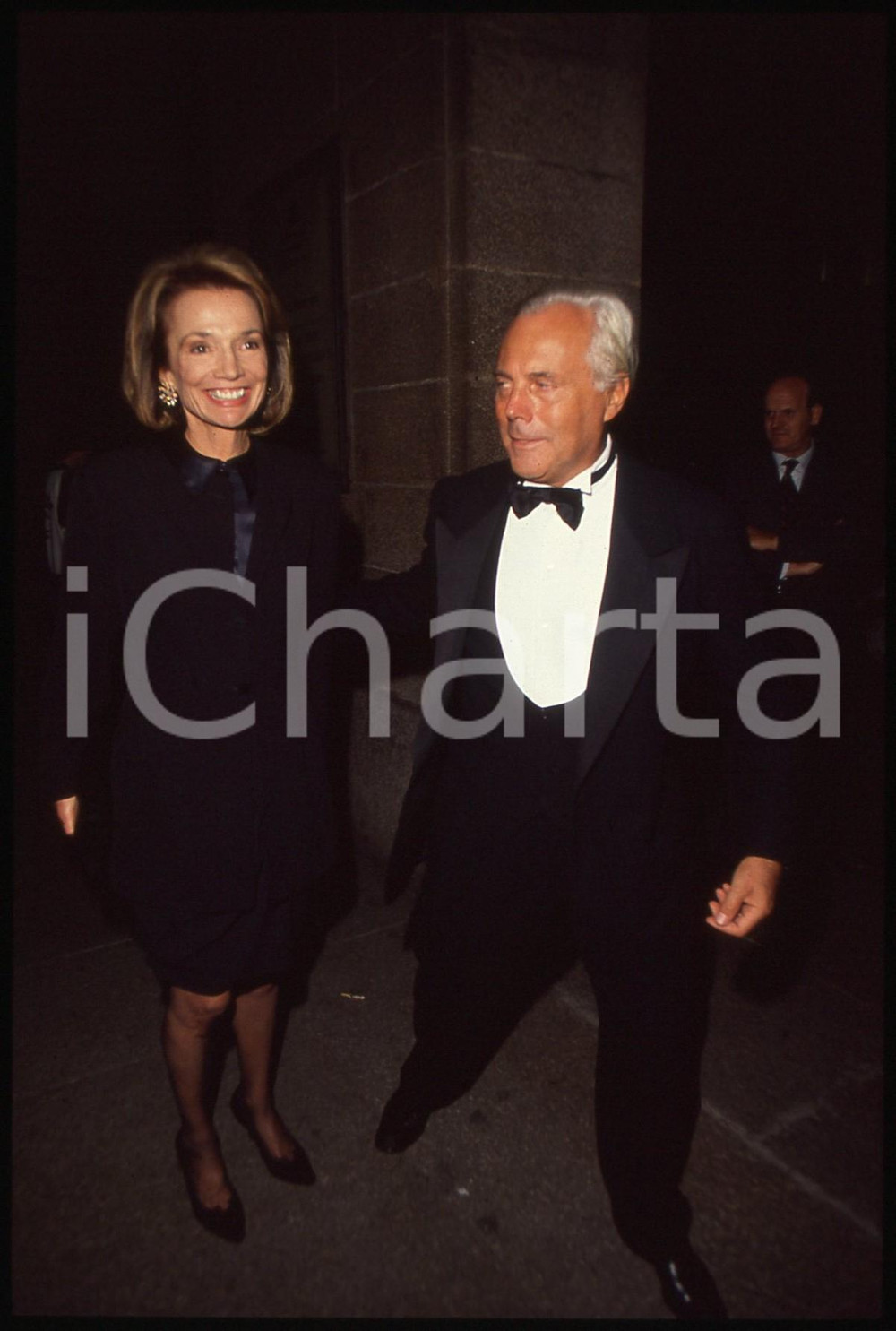Giorgio ARMANI e Caroline LEE BOUVIER - MILANO 1990 ca * 35 mm vintage slide 14