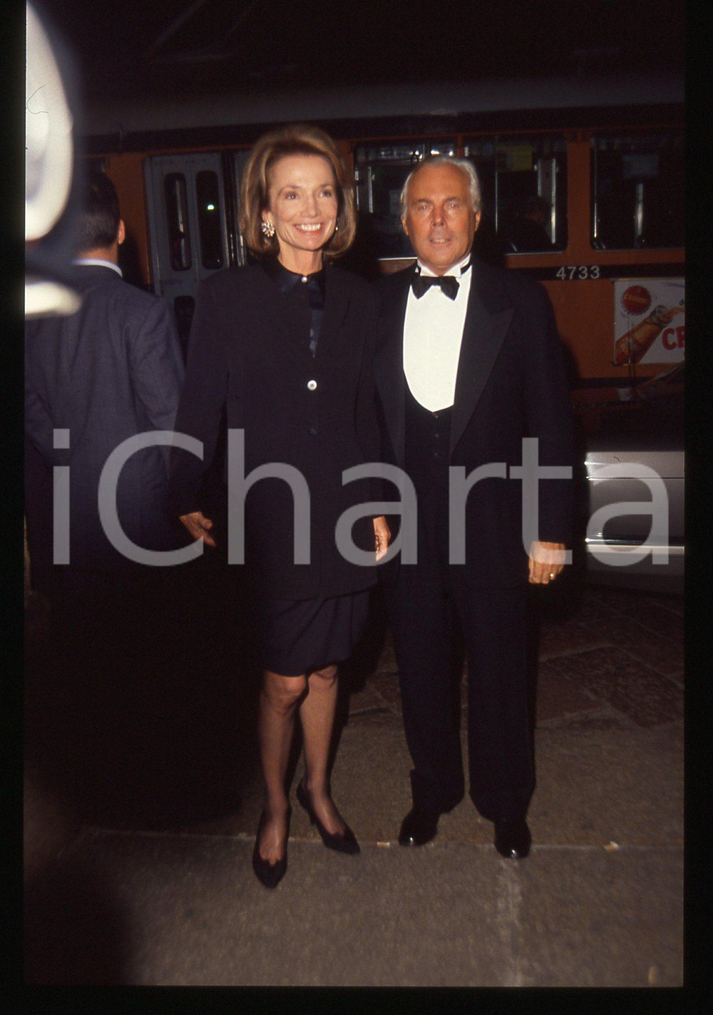 Giorgio ARMANI e Caroline LEE BOUVIER - MILANO 1990 ca * 35 mm vintage slide 17