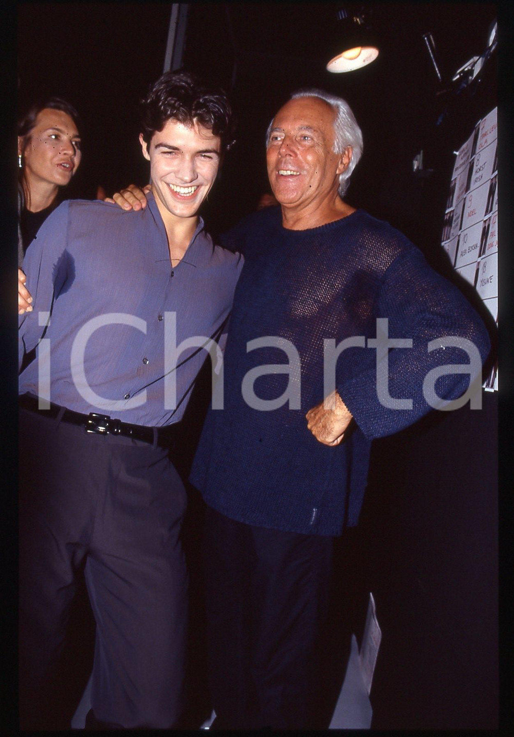 Giorgio ARMANI e Roberto BOLLE - MODA 1995 ca * 35 mm vintage slide