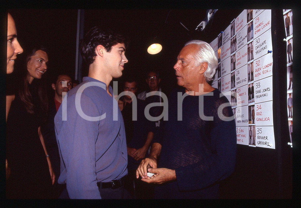 MODA Giorgio ARMANI e Roberto BOLLE -  1995 ca * 35 mm vintage slide 4