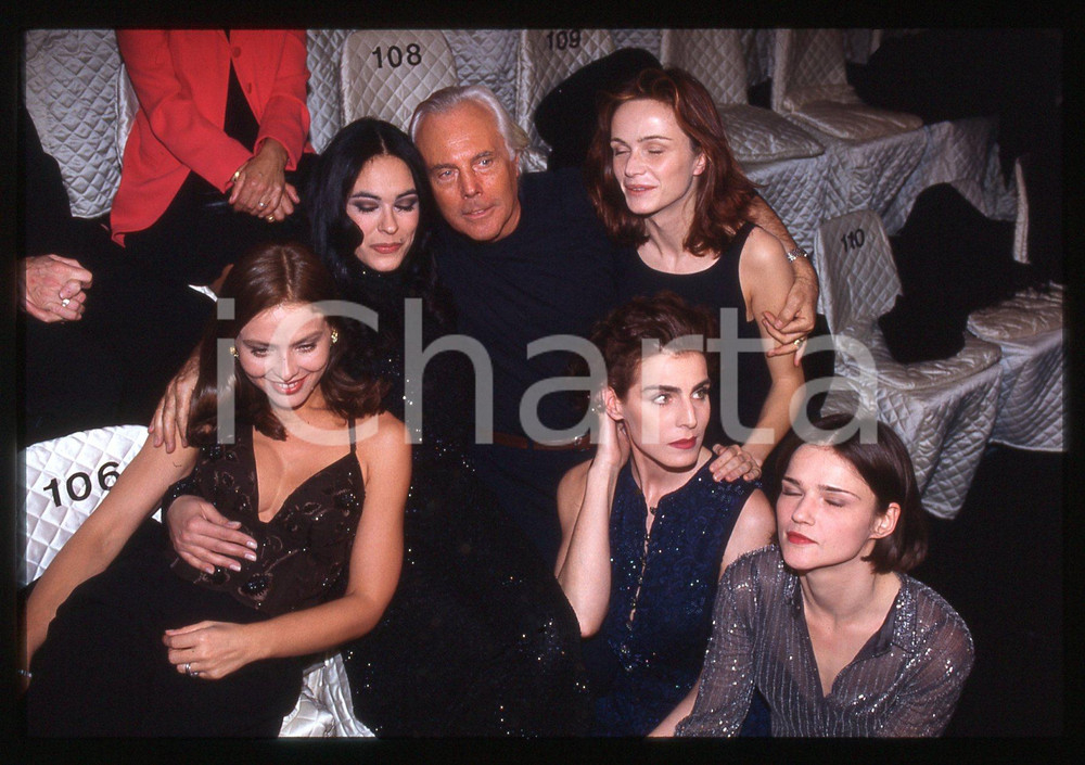 Giorgio ARMANI Ornella MUTI e Francesca NERI 1995 ca * 35 mm vintage slide 5