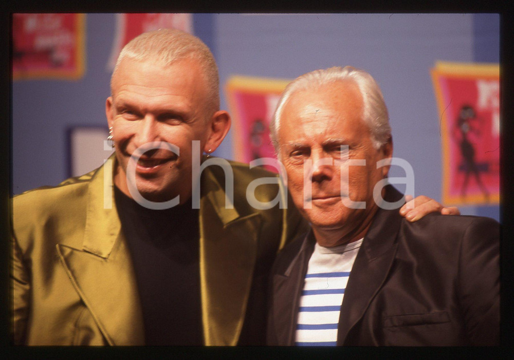 Giorgio ARMANI Jean-Paul GAULTIER MTV Awards MILANO 1998 * 35 mm vintage slide 6