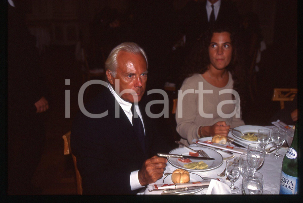 Giorgio e Roberta ARMANI - FESTIVAL CINEMA VENEZIA 1999 * 35 mm vintage slide 30