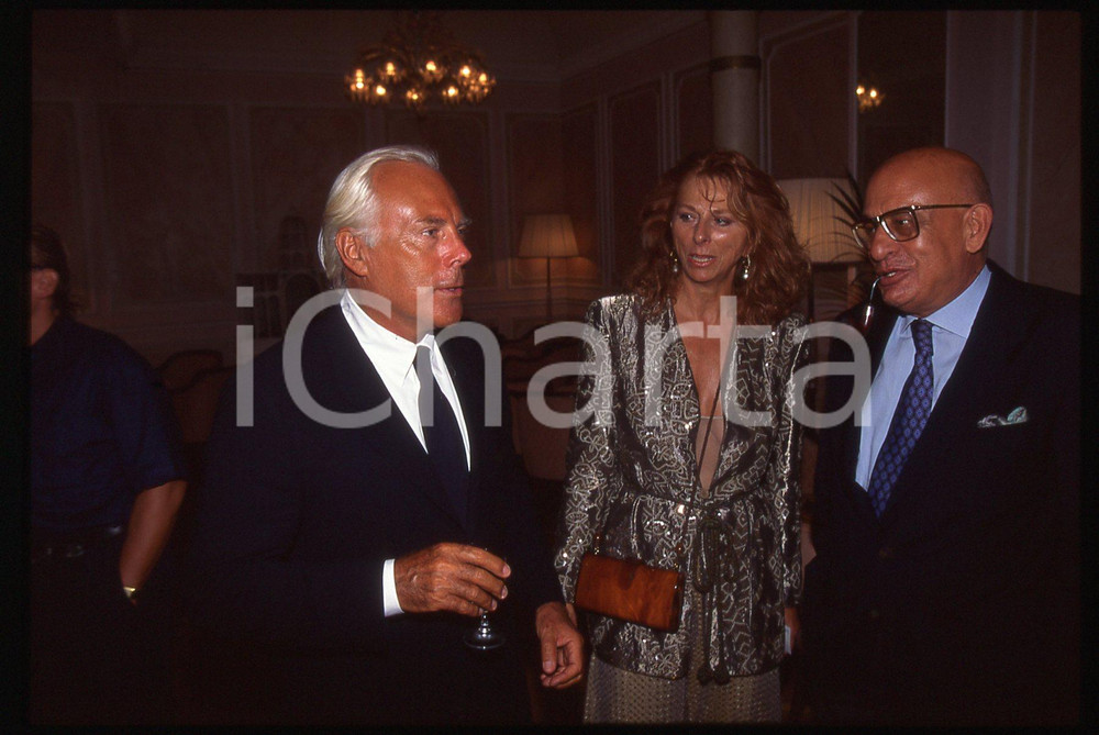 Giorgio ARMANI e Sandro CURZI - 1995 ca * 35 mm vintage slide