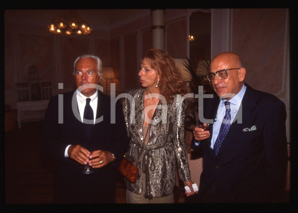 Giorgio ARMANI e Sandro CURZI - 1995 ca * 35 mm vintage slide 2