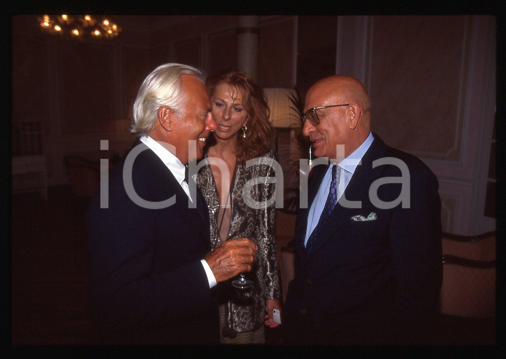Giorgio ARMANI e Sandro CURZI - 1995 ca * 35 mm vintage slide 3