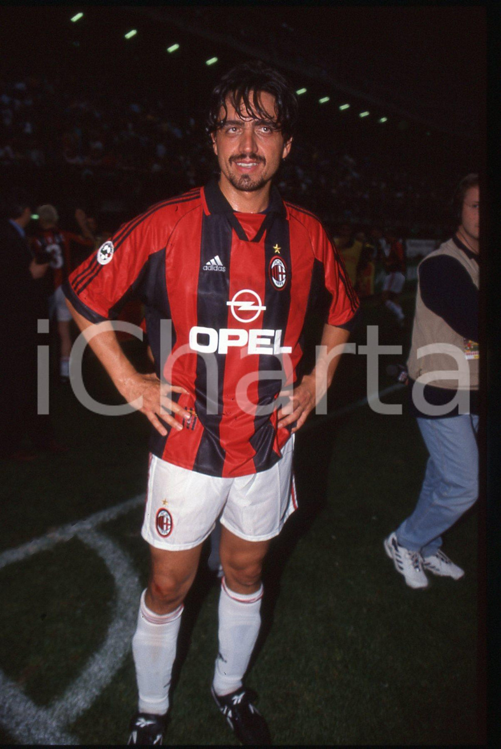 Valerio STAFFELLI a SAN SIRO maglia AC MILAN MILANO 1995ca 35 mm vintage slide 2