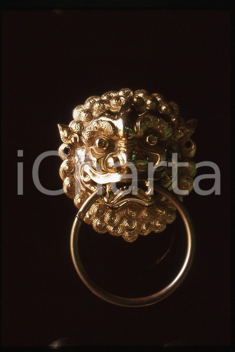 Lion Head Door Knocker CHIANG KAI-SHEK HALL - TAIPEI 1989 35 mm vintage slide